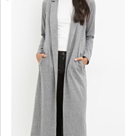grey duster jacket